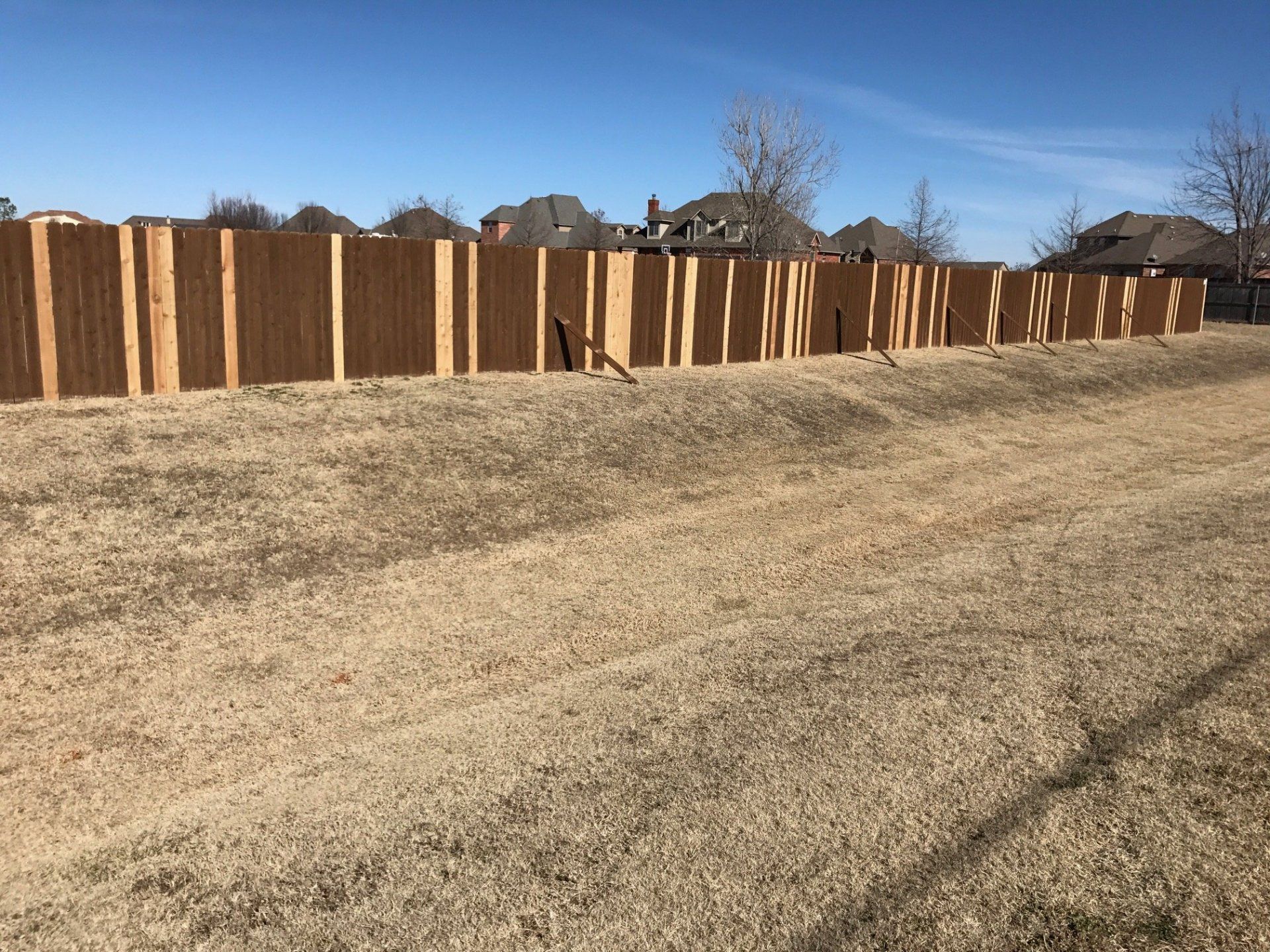Quality Coffee Brown Fence — Coffee Brown Fence on House in Oklahoma City, OK