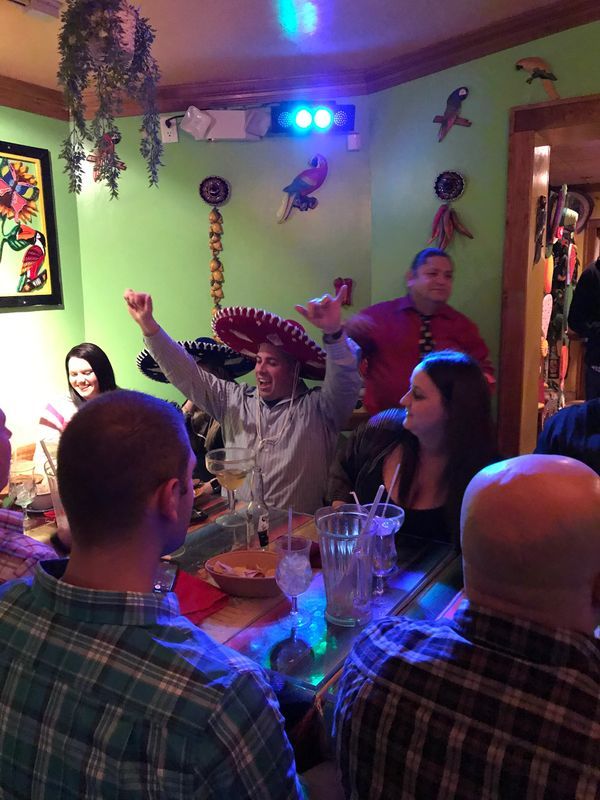 Group of Friends Enjoying Party — Bethpage, NY — Mangoes Mexican Bar & Grill