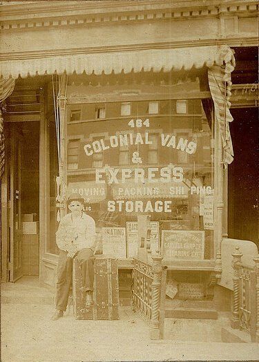 Old Photo of Man and Store — Mountainside, NJ — Maxwell's Furniture Restoration