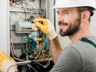 electrician smiling