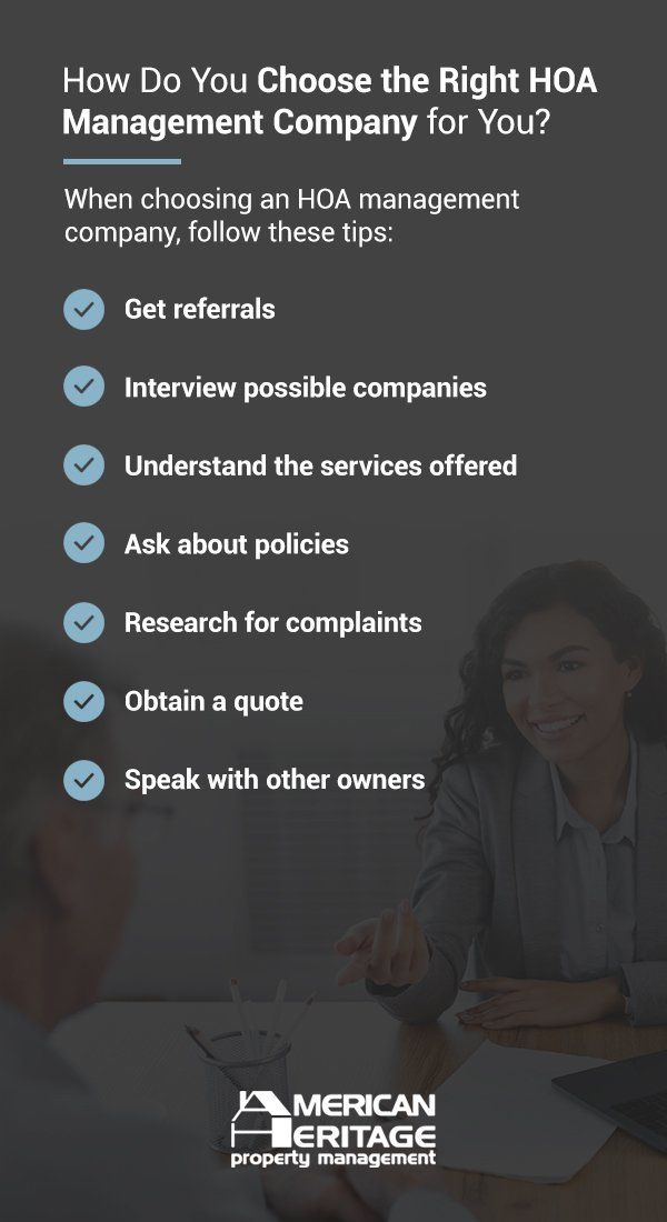 how do you choose the right hoa management company for you