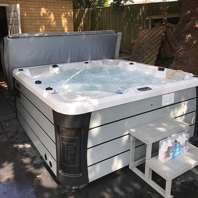 white swim spa