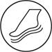 Foot on carpet icon