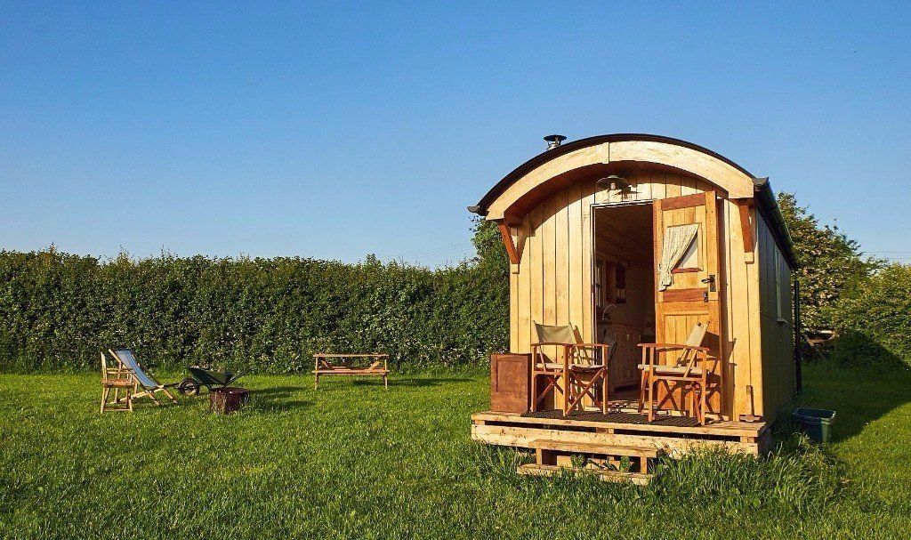 Shepherds hut somerset holiday