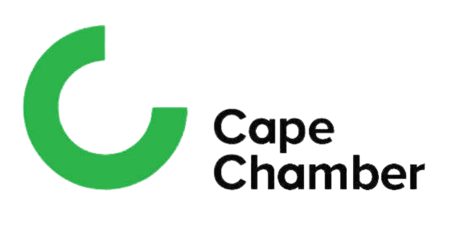 Cape Chamber logo with green circular icon and black text