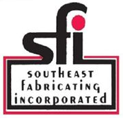 Logo for Southeast Fabricating Incorporated with black and red stylized “sfi” text