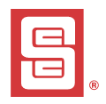 Red square logo with a stylized white “S” and small ® symbol in the lower right.