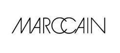 Das Markenlogo von Marc Cain zeigt den Schriftzug „MARCCAIN“ in einer minimalistischen, schwarzen serifenlosen Schriftart.