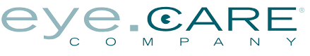 Das Logo „eye.CARE COMPANY“ zeigt ein stilisiertes Augensymbol, das den Buchstaben C im Wort „CARE“ ersetzt.