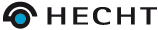 Das Wort „HECHT“ in fetter schwarzer serifenloser Schrift, 