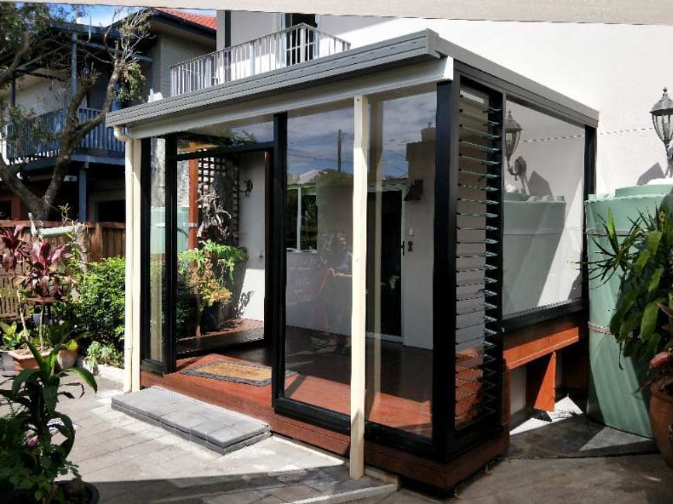 building glass doors