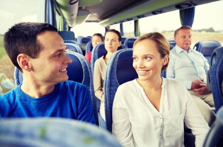 Young couple travelling