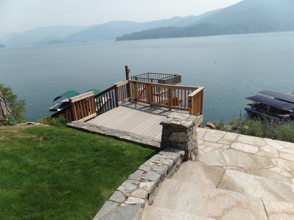 Platform Lift for hillside accessibility from patio to lake shore