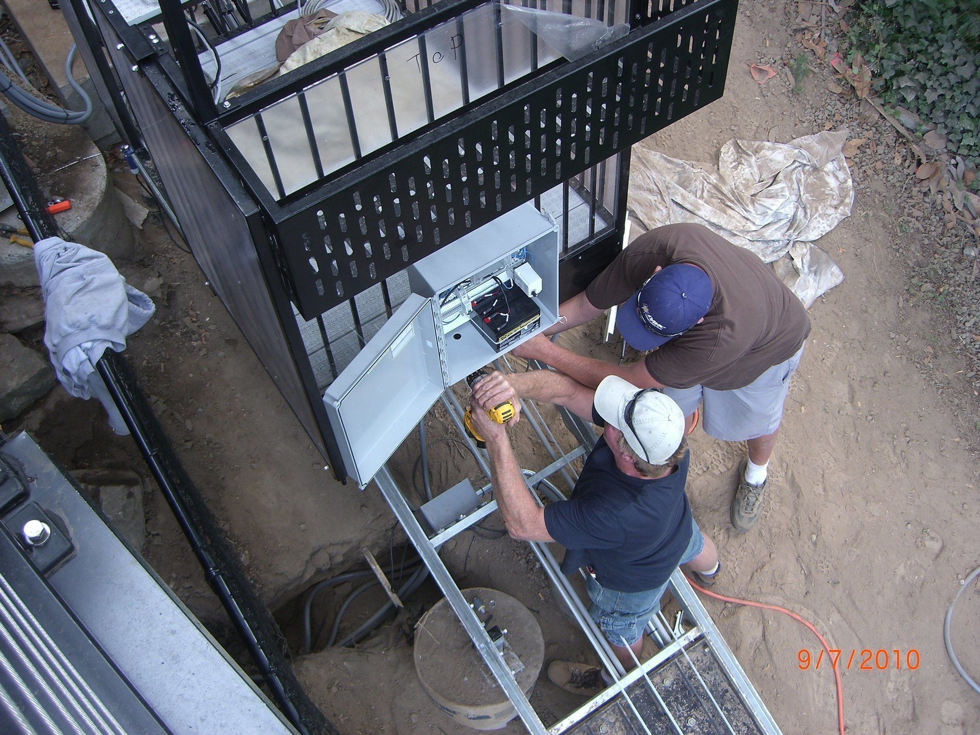 Hillside Trams installing Hill Lift control panel that meets ASME codes, waterproof with surge protection