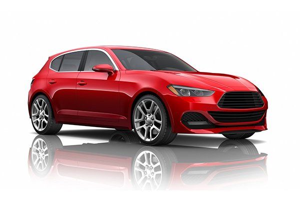 Generic Red Car on White Background — Converse, TX — Quality Master Auto Glass Generic Red Car on White Background — Converse, TX — Quality Master Auto Glass