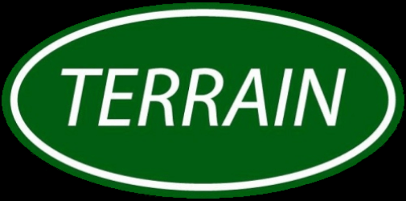 Oval-shaped green logo with the word 