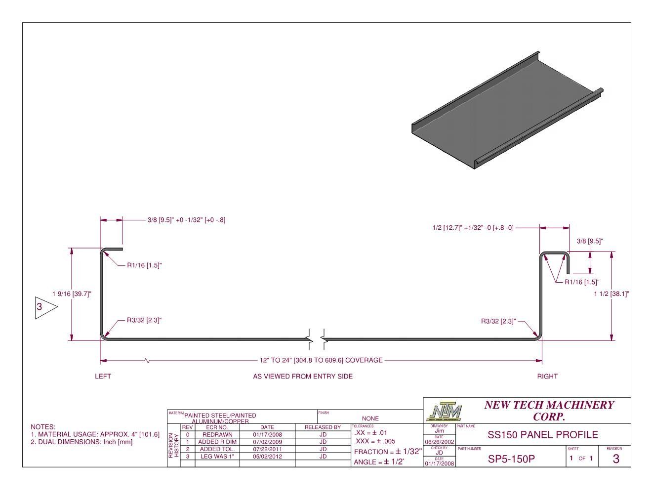 SS150 Panel Profile — Bozeman, MT — Quality Roofing & Sheet Metal