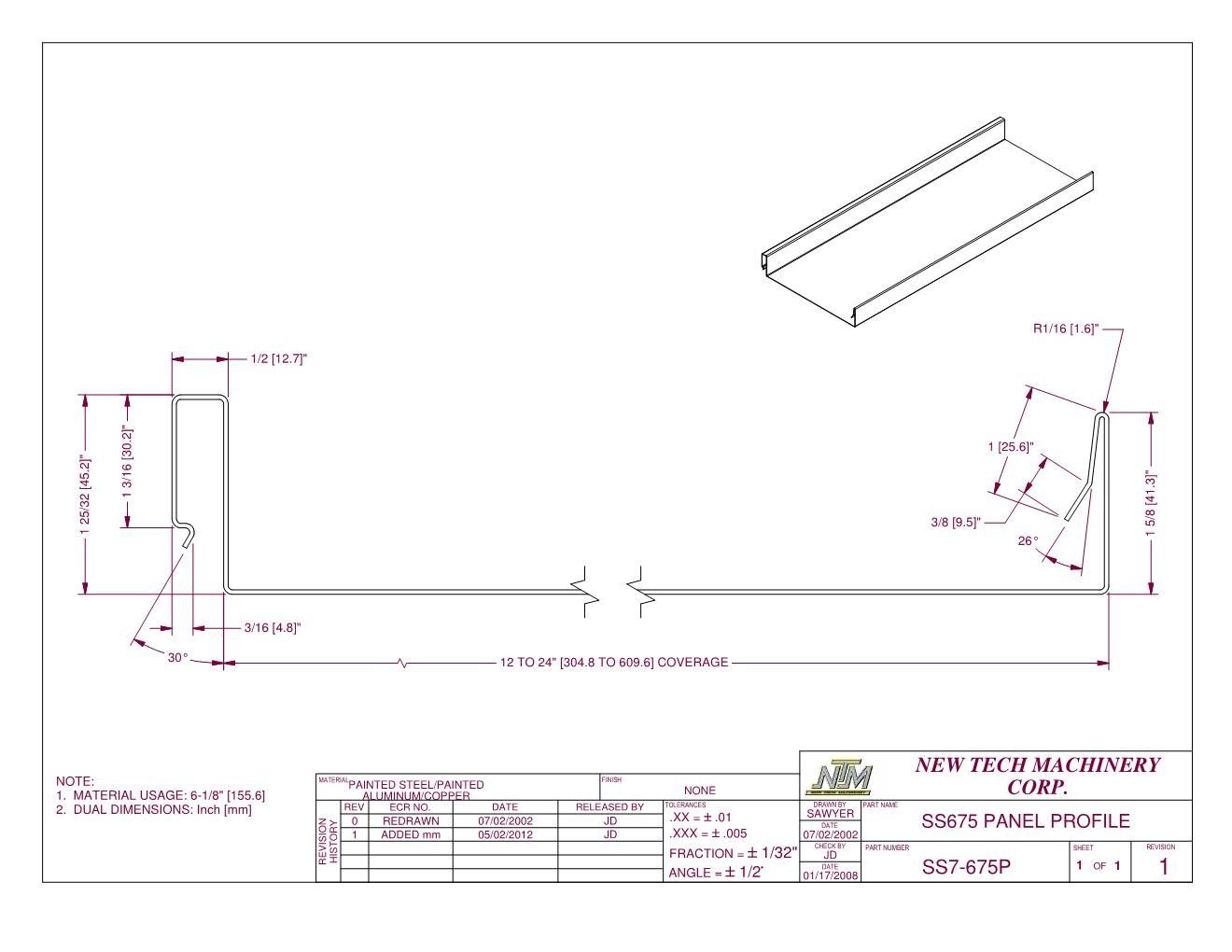 SS675 Panel Profile — Bozeman, MT — Quality Roofing & Sheet Metal