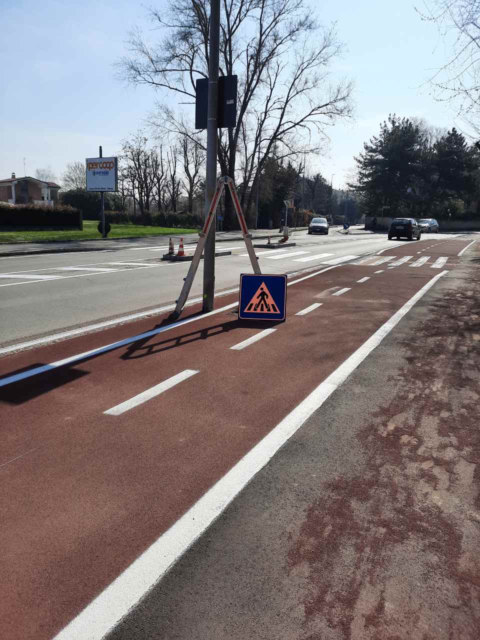 Attraversamento pista ciclabile