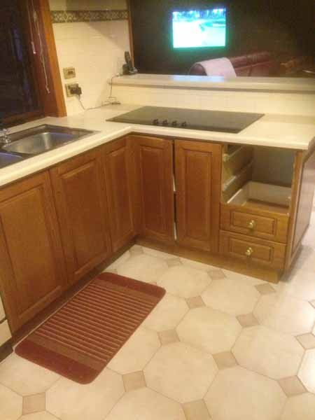 brown cabinets