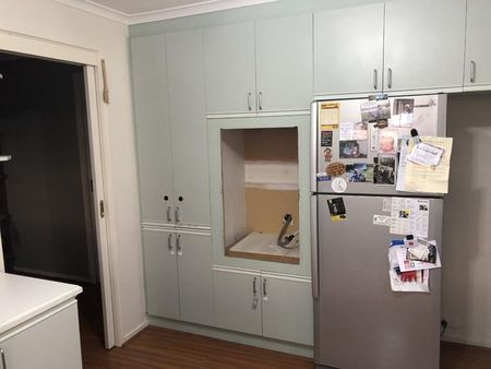 old blue cabinets