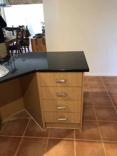 wooden drawers