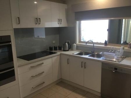new white wood kitchen area