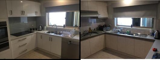 new wooden cabinetry in kitchen