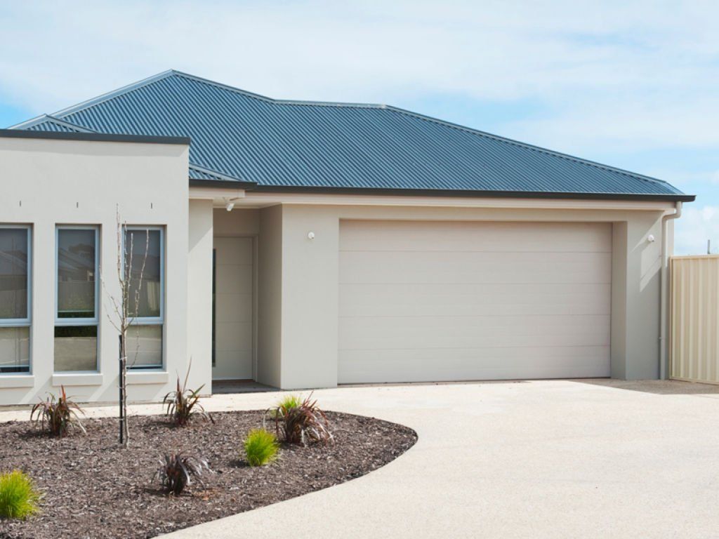 white garage door
