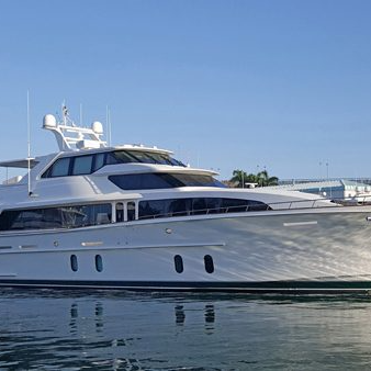 A photo of the Lady Pegasus at sea.