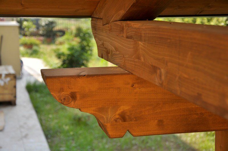 Dettaglio travi in legno
