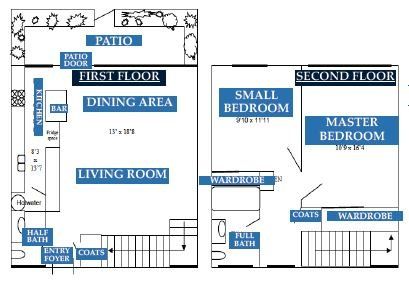 2 Bedroom, 1.5 Bath