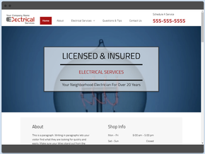 electrical web design sample