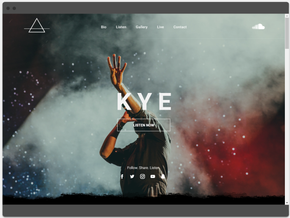 Musician web design sample