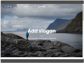 landscape photography web design sample