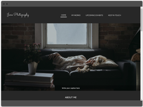 Photography web design sample
