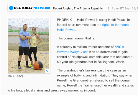 Narcissist Heidi Powell wants her dot0com and she wants it now, now, NOW!