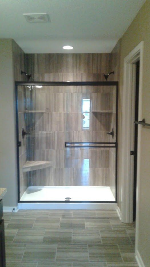 Decorative Framed Shower Enclosure - Glass Services in Des Moines, IA