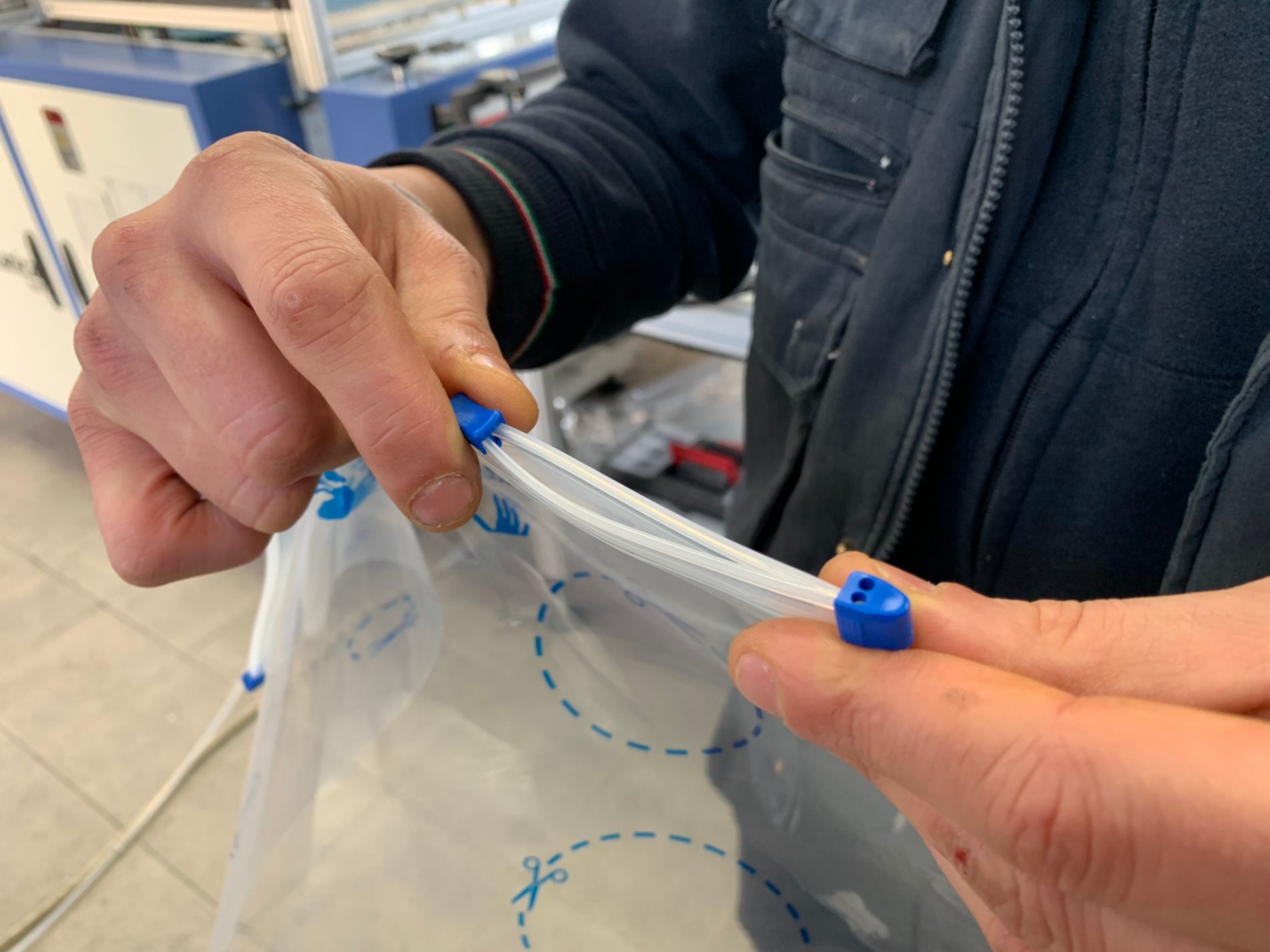 buste di plastica con chiusura a cerniera