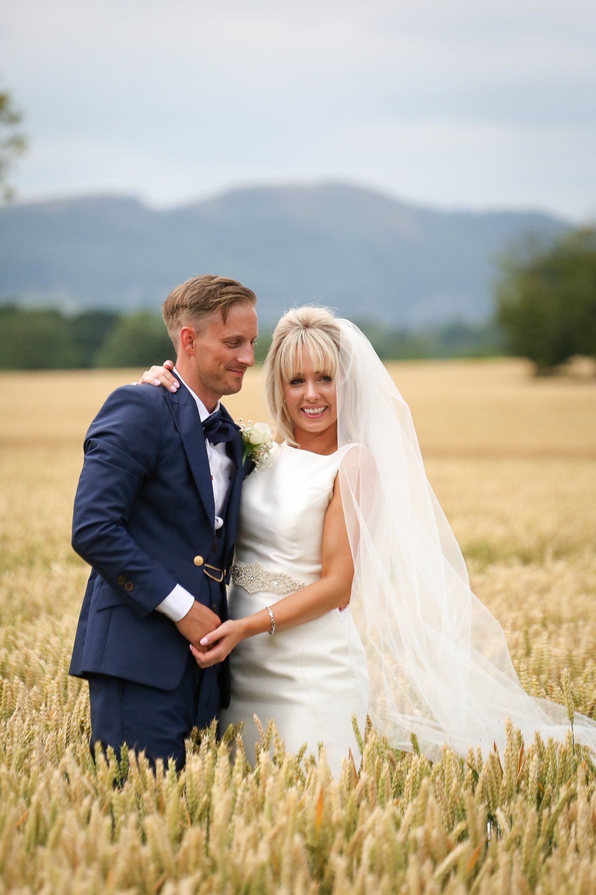 Bride and groom photo at Birtsmorton Court