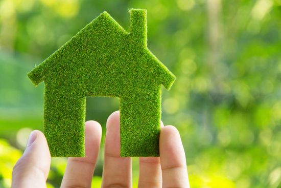 rappresentazione di attività edile che rispetta l'ambiente
