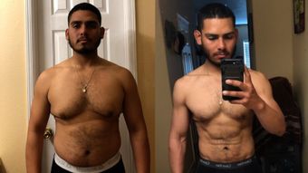 A man is taking a picture of himself in a mirror.