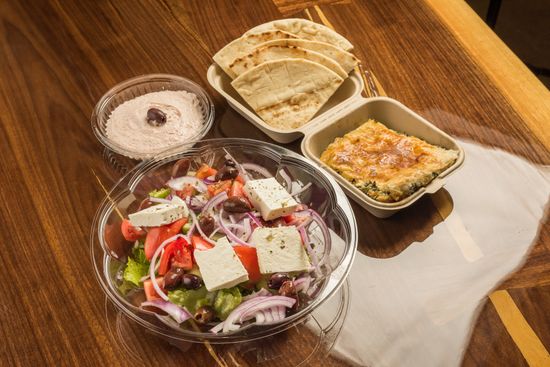 Fresh Greek salad from the restaurant in New York City Fresh Greek salad from the restaurant in New York City