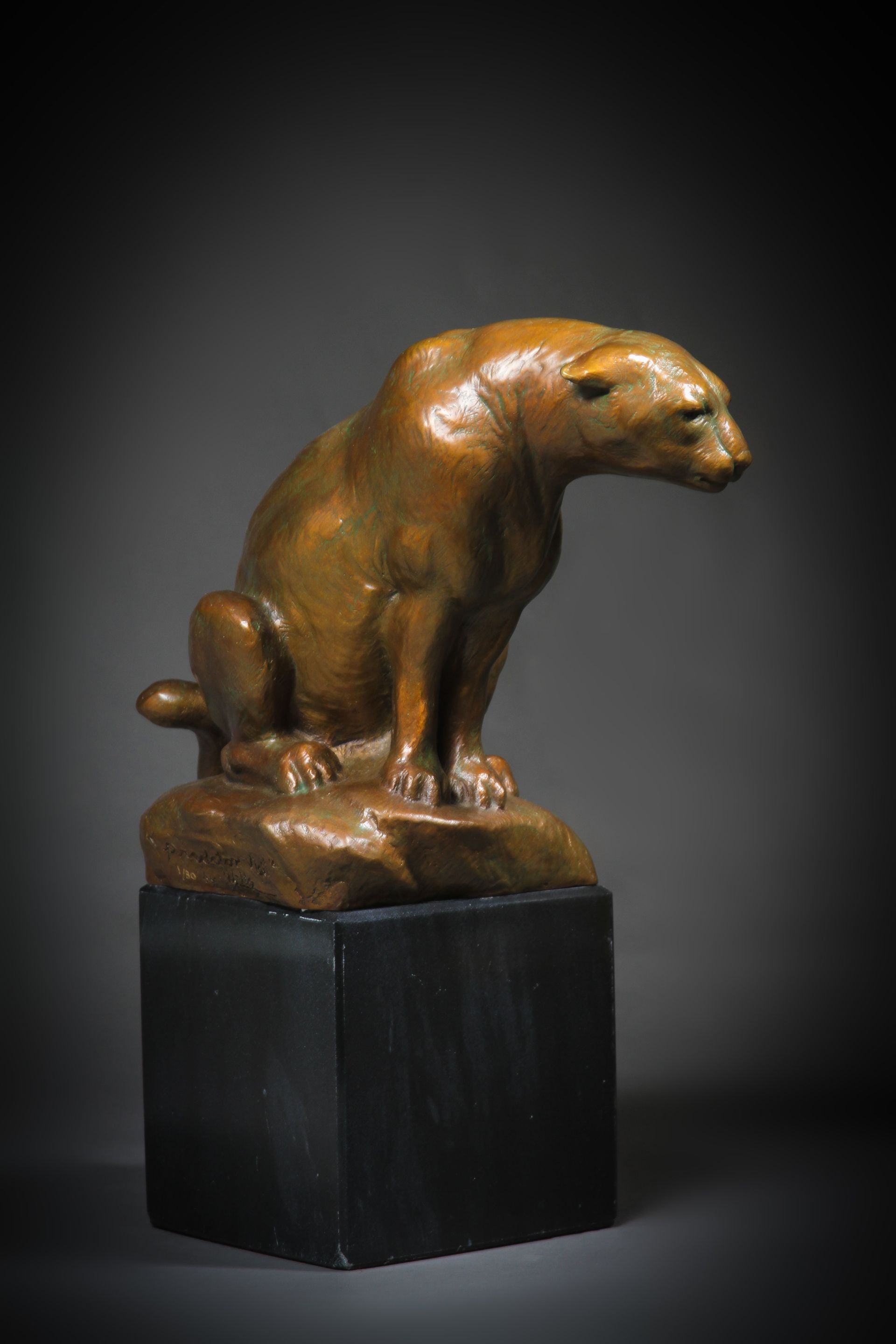 "Predator Vigil" Height: 13" Base: 5 x 5 "