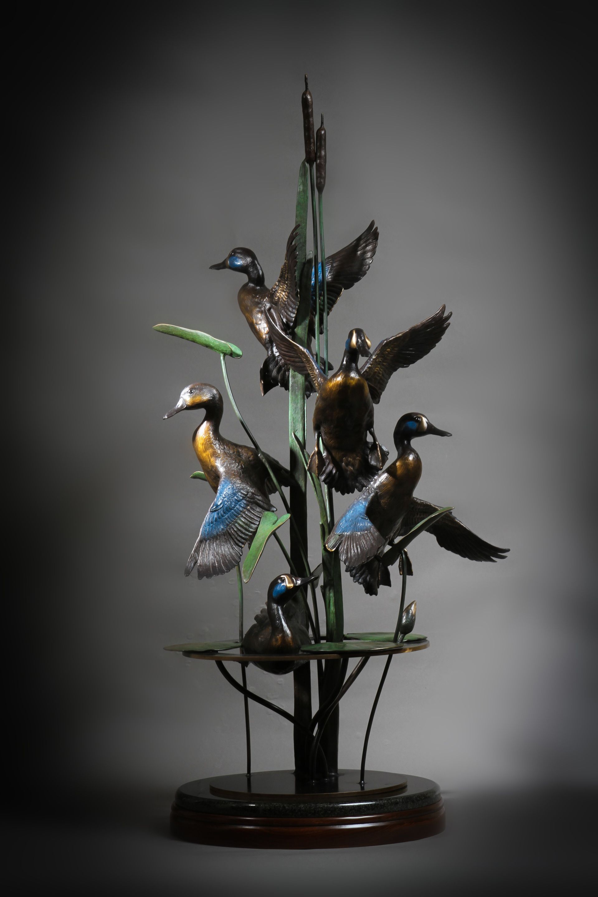 "September Blue Wings" Wall Sculpture Available Height: 46"  Base:17"