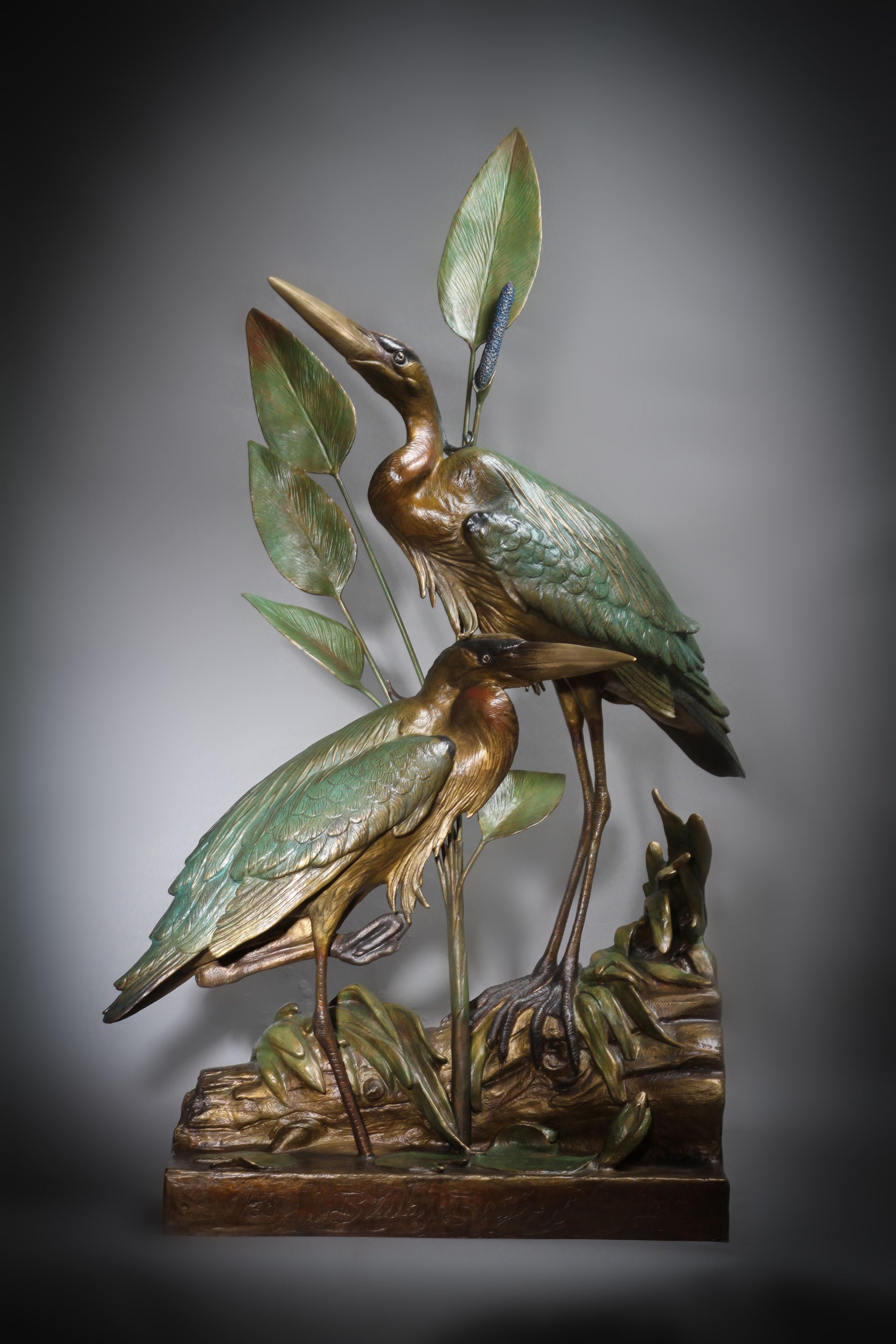 "Blue Bayou" Height: 46" Length: 27" Base: 9 x 9 x 23 1/2