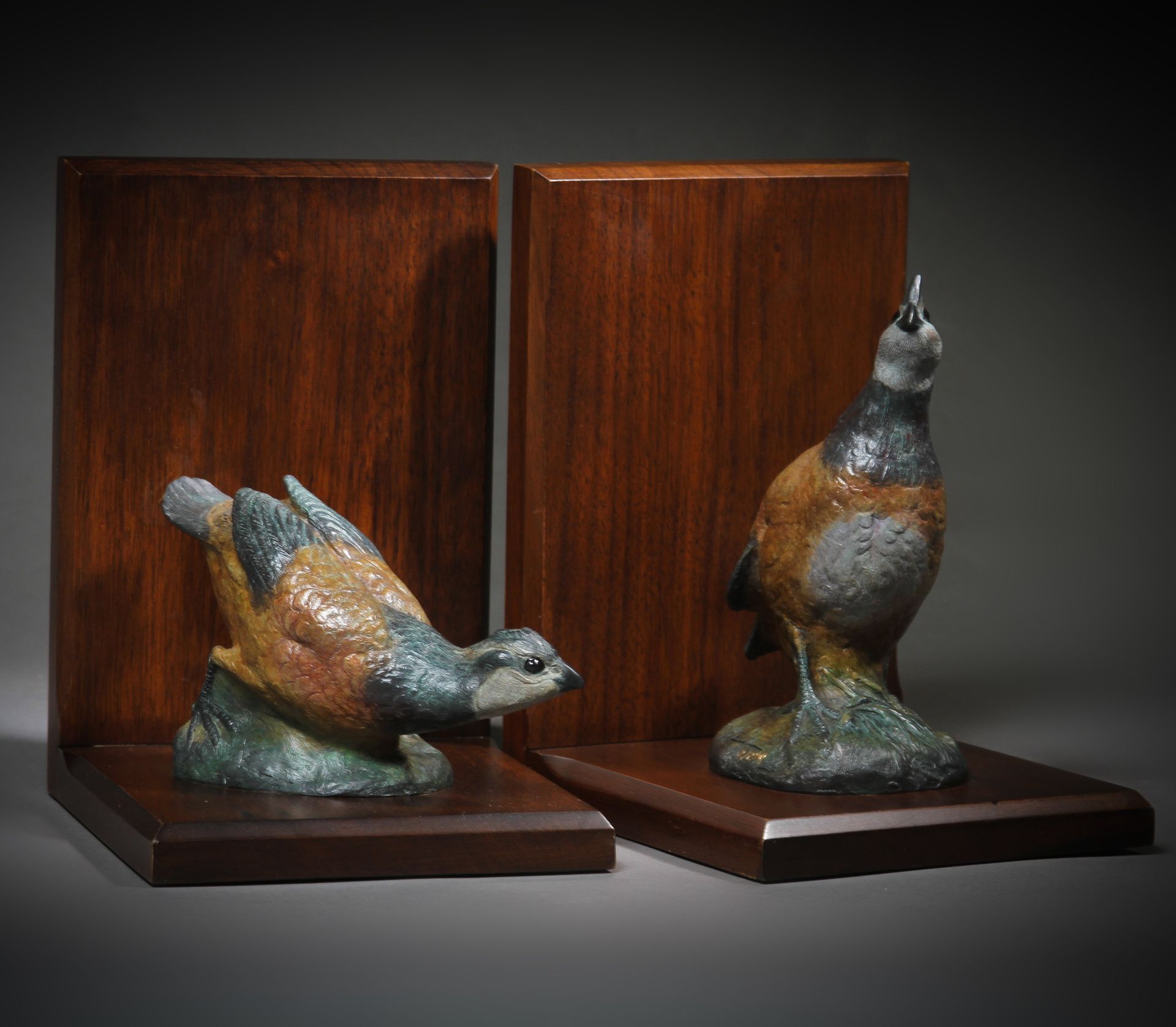 Quail Book Ends Base: 9 x 6"