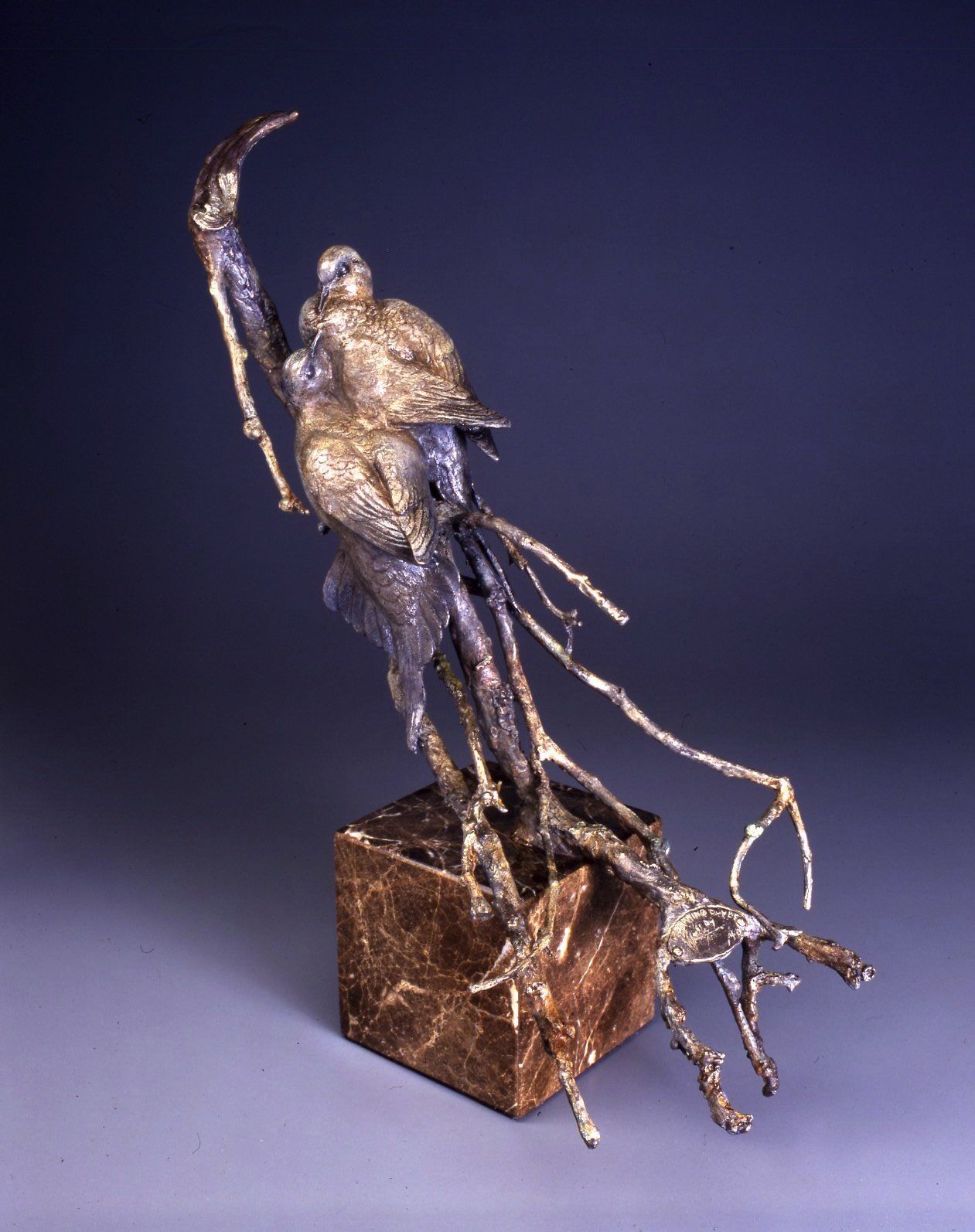 "Mourning Doves" Height: 23  1/2"  Base: 6 x6"