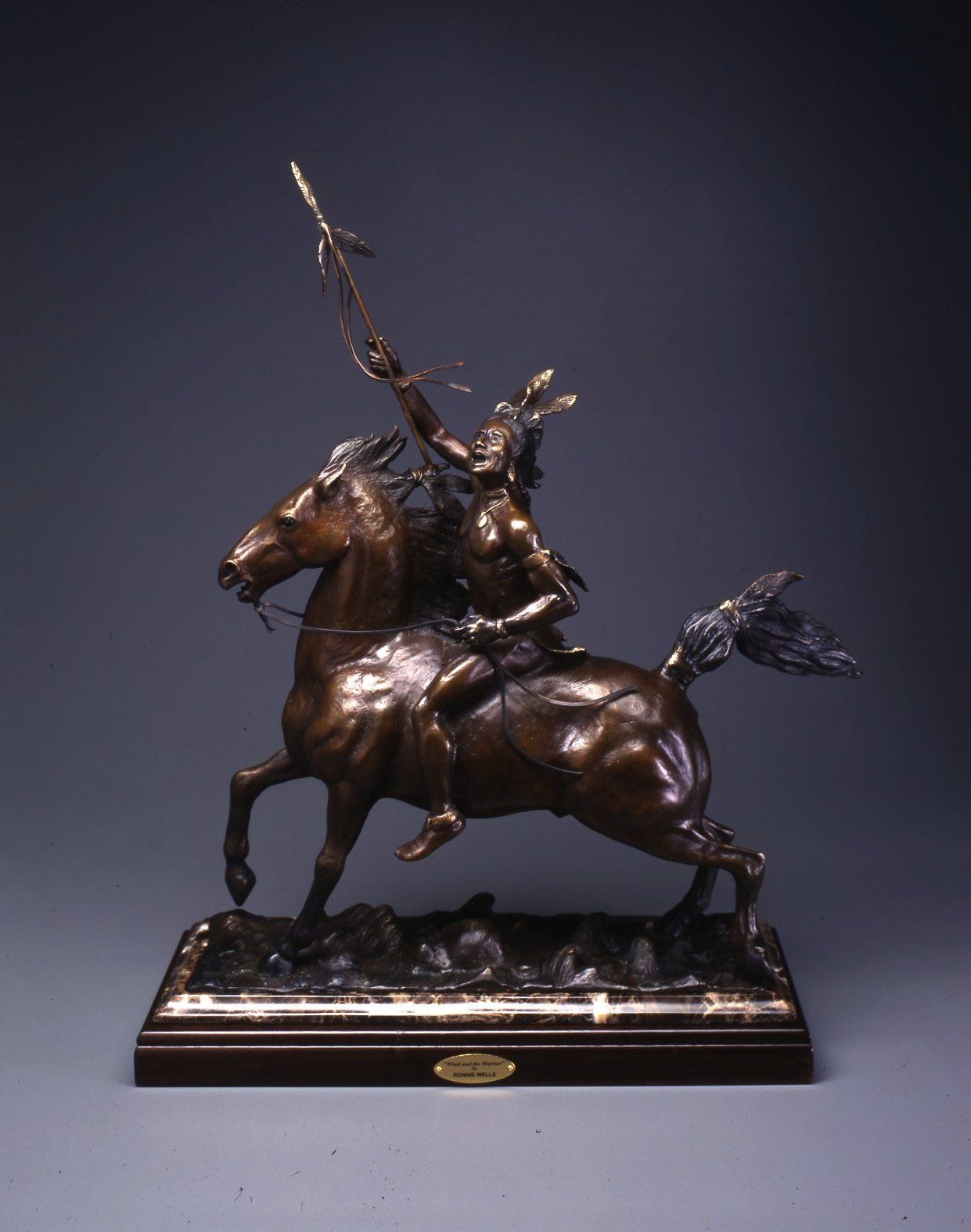 The Wind and the Warrior Height: 20"  Base: 9 x 12"
