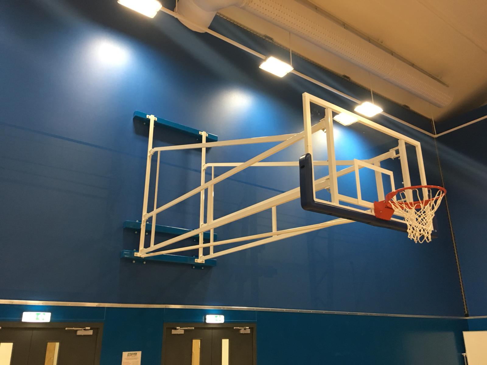 sports hall basketball goals